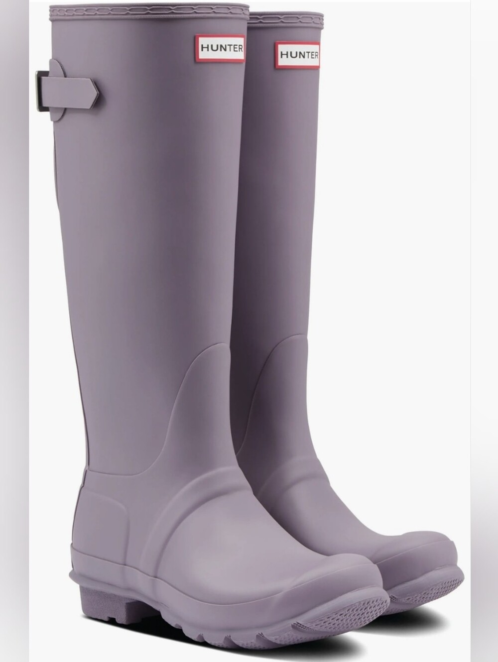 Hunter Original Tall Rain Boots Womens Size 9 Lavender Purple Waterproof Matte